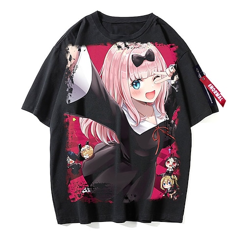 

Inspired by Kaguya Sama: Love Is War Fujiwara Chika Shinomiya Kaguya Cosplay Costume T-shirt Polyester / Cotton Blend Pattern Harajuku Graphic Kawaii T-shirt For Men's / Women's / Couple's