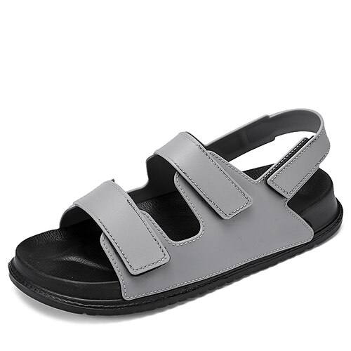

Men's Sandals Casual Beach Daily PVC Black Gray Army Green Summer