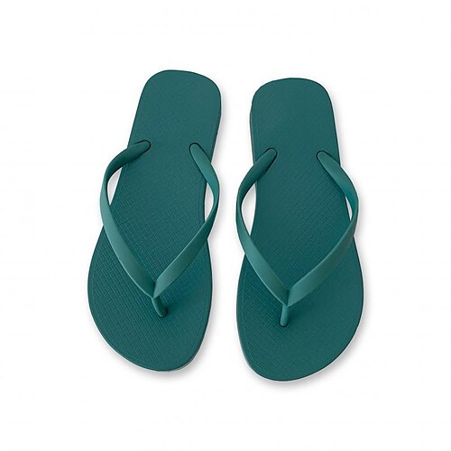 

Women's Unisex Slippers Flip-Flops Flat Sandals Flat Heel Round Toe Open Toe Elegant Casual Daily PVC Loafer Spring Summer Solid Colored White Black Blue