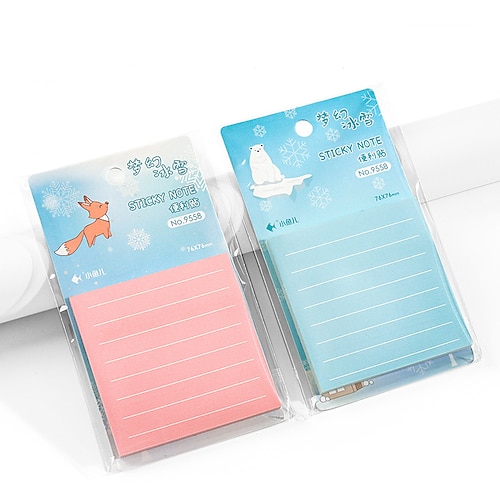 

10 pcs Sticky Notes 33 inch Colorful Paper Lined Cute Self-adhesive Post It Notes for School Office Student