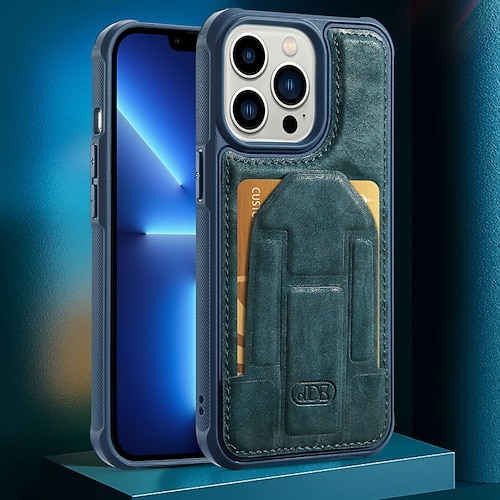 

Phone Case For Apple Back Cover iPhone 13 Pro Max 12 11 SE 2022 X XR XS Max 8 7 Portable Shockproof Dustproof Solid Colored PU Leather