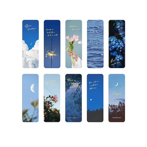 

10 pcs Plastic Bookmark Plant Creative Pagination Mark Plastic Aesthetic Bookmark for Student 13.74.7 inch