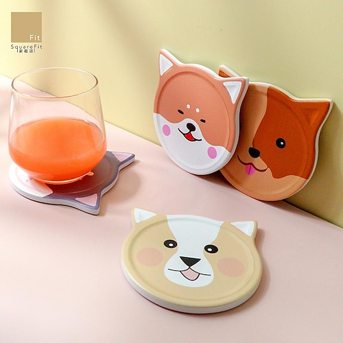 

Coasters for Drinks Placemats Placemat Table Mats Cork Base Marble Surface Cups Place Mats for Home Decor
