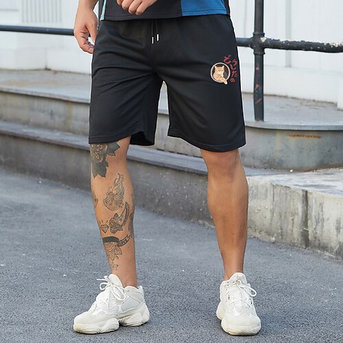 

Men's Stylish Classic Style Active Shorts Elastic Drawstring Design Front Pocket Print Short Pants Sports Outdoor Casual Graphic Prints Animal Cotton Blend Comfort Breathable Mid Waist 1 2 3 4 5 S M