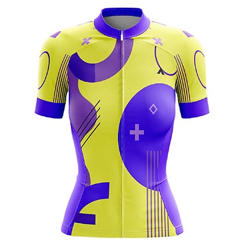 

21Grams Women's Short Sleeve Cycling Jersey Summer Spandex Yellow Bike Top Mountain Bike MTB Road Bike Cycling Quick Dry Moisture Wicking Sports Clothing Apparel / Athleisure