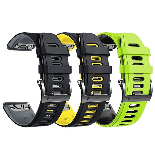 

3 PCS Smart Watch Band for Garmin venu 2 Fenix 7/6/5/5 Plus Vivoactive 4 Instinct 2/2 Solar / Solar / Instinct Standard Approach S62 22mm 26mm Silicone Smartwatch Strap Waterproof Adjustable
