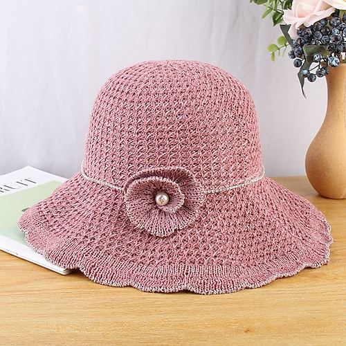 

Vintage Style Elegant Acrylic / Cotton / Straw Kentucky Derby Hat / Hats with Appliques / Split Joint / Pure Color 1 PC Casual / Holiday Headpiece