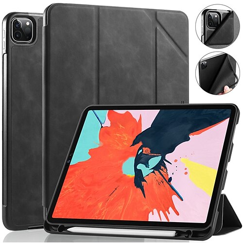 

Tablet Case Cover For Apple iPad 10.2'' 9th 8th 7th iPad mini 5th 4th 2021 2020 iPad Pro 11'' 3rd Pencil Holder with Stand Flip Solid Colored PU Leather