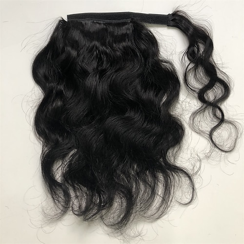 

Hair Extensions Ponytail Extensions Virgin Body Wave Human Hair Wrap Around Ponytail Remy Hair Extensions Clip in Hair Extensions with Magic Paste One Piece Hairpiece Hair For Women Natural Color