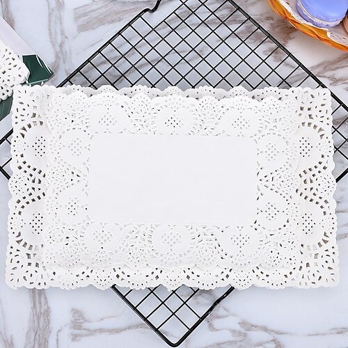

Paper Doilies Lace Assorted Size Food Grade Modern Decorative Placemats Bulk Add Elegance to Crafts, Coffee, Cake, Desert, Table, Wedding, Tableware Decoration