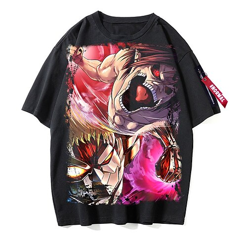 

Inspired by Attack on Titan Eren Jaeger Mikasa Ackerman Levi·Ackerman Cosplay Costume T-shirt Polyester / Cotton Blend Pattern Harajuku Graphic Kawaii T-shirt For Men's / Women's / Couple's