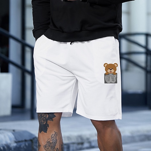 

Men's Stylish Classic Style Active Shorts Elastic Drawstring Design Front Pocket Print Short Pants Sports Outdoor Casual Cartoon Graphic Prints Cotton Blend Comfort Breathable Mid Waist 1 2 3 4 5 S M