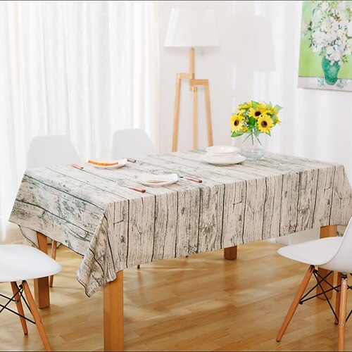 

Pastoral Tablecloth Cotton Linen Fabric Table Cloth - Washable Table Cover with Dust-Proof Wrinkle Resistant for Restaurant, Picnic, Indoor and Outdoor Dining, Floral