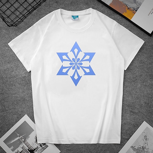 

Inspired by Genshin Impact Cosplay T-shirt Cartoon 100% Polyester Anime Harajuku Graphic Kawaii T-shirt For Men's / Women's / Couple's