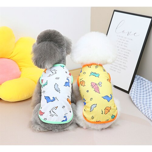 

Dog Cat Vest Animal Adorable Sweet Dailywear Casual / Daily Dog Clothes Puppy Clothes Dog Outfits Soft Blue White Yellow Costume for Girl and Boy Dog Polyester Cotton S M L XL XXL
