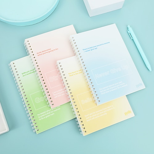 

4 pcs Spiral Notebook Notebook Lined A5 5.8×8.3 Inch Simplicity Paper Hardcover Diary 270 Pages Notebook for School Office Student