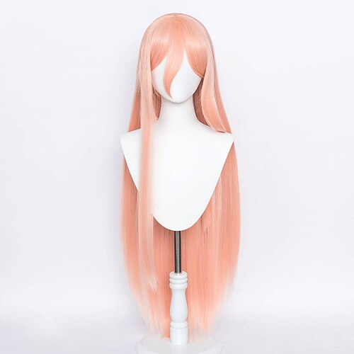 

Uniquebe Orange Long Straight Anime Power Wigs Chainsaw Man Cosplay Wig with Power (No Horns)