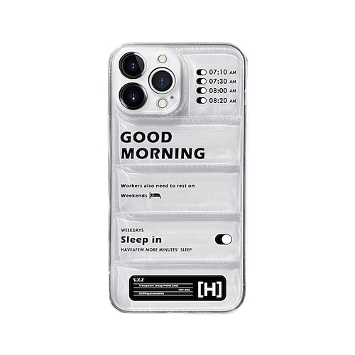 

Phone Case For Apple Back Cover iPhone 13 12 11 Pro Max X XR XS Max Shockproof Dustproof Puffer Word / Phrase PU Leather