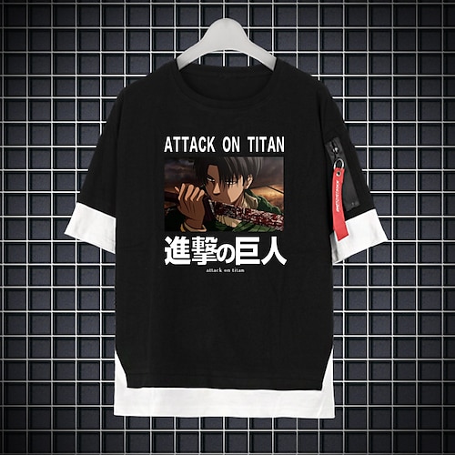 

Inspired by Attack on Titan Eren Jaeger Wings of Freedom Cosplay Costume T-shirt Polyester / Cotton Blend Pattern Harajuku Graphic Kawaii T-shirt For Men's / Women's / Couple's