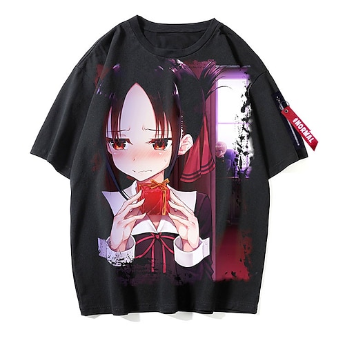

Inspired by Kaguya Sama: Love Is War Fujiwara Chika Shinomiya Kaguya Cosplay Costume T-shirt Polyester / Cotton Blend Pattern Harajuku Graphic Kawaii T-shirt For Men's / Women's / Couple's