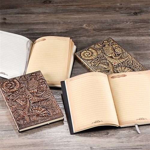 

Leather Notebook Notebook Lined A5 5.8×8.3 Inch Retro PU SoftCover Classsic 100 Pages Notebook for School Office Business