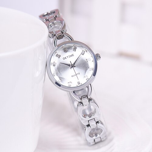 

Oktime Quartz Watch for Women Analog - Digital Quartz Stylish Minimalist Fashion Waterproof Metal Stainless Steel Creative Birthday