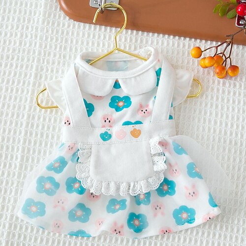 

Dog Cat Dress Flower Fashion Cute Sports Casual / Daily Dog Clothes Puppy Clothes Dog Outfits Soft White Costume for Girl and Boy Dog Cloth XS S M L XL XXL