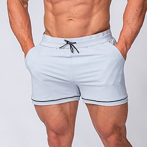 

Men's Swim Shorts Swim Trunks Quick Dry Lightweight Board Shorts Bathing Suit Drawstring with Pockets Swimming Surfing Beach Water Sports Stripes Summer / Stretchy