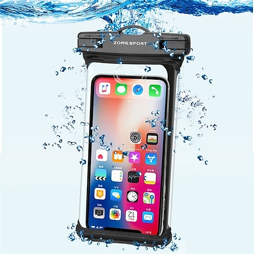 

Waterproof Pouch Phone Case For iPhone 13 Pro mini 12 11 XR Max Samsung Galaxy S22 S21 S20 FE Shockproof Dustproof with Adjustable Neck Strap Transparent Up to 6.5 inch TPU IPX8 Waterproof
