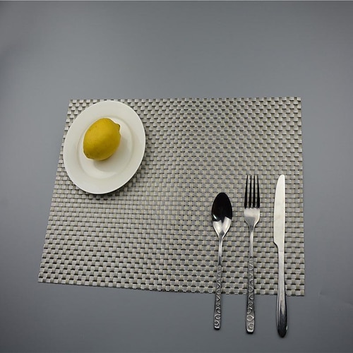 

Placemats Placemat PVC Table Mats Heat Resistant Waterproof Washable Outdoor Placemats for Kitchen Dining Patio Table Decorations