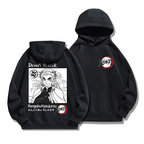 

Inspired by Demon Slayer: Kimetsu no Yaiba Rengoku Shinjurou Hoodie Cartoon 100% Polyester Anime Harajuku Graphic Kawaii Hoodie For Men's / Women's / Couple's