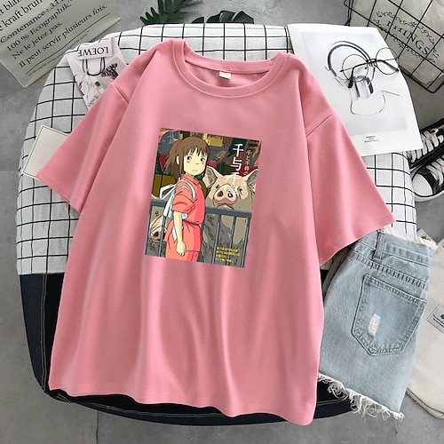 

Inspired by Spirited Away Cosplay T-shirt Cartoon Manga Anime Harajuku Graphic Street Style T-shirt For Men's Women's Unisex Adults' Hot Stamping 100% Polyester Casual Daily