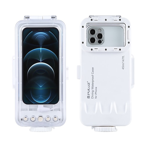 

PULUZ IPX8 Waterproof 45m/147ft Waterproof Diving Housing Photo Video Taking Underwater Cover Case for iPhone 13 Pro Max 12 11 SE 2022 X XR XS Max 8 7 iOS 13.0 or Above Version iPhone
