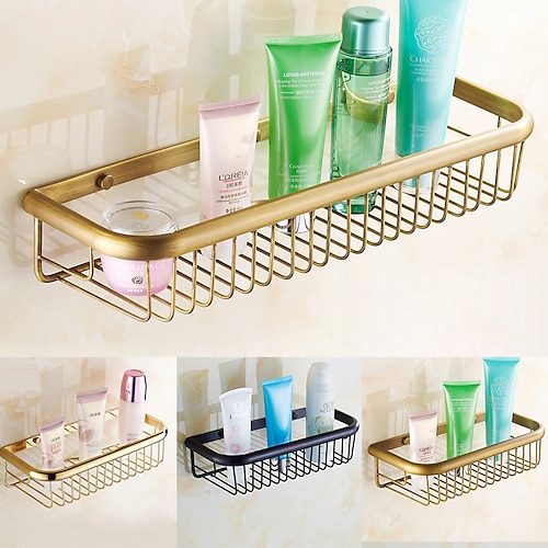 

Bathroom Shelf Brass Wall Mount Soap Holder 30cm/45cm Bathroom Shelves Bathroom Shampoo Holder Basket Bathroom Holder