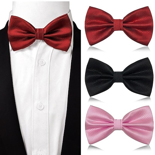 

Men's Work / Wedding / Gentleman Bow Tie - Solid Colored Adjustable Solid Butterfly party bowtie