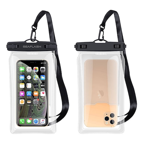 

2 PCS Waterproof Phone Pouch Full Body Case IPX8 Waterproof For iPhone 13 Pro Max 12 Mini 11 Samsung Galaxy S22 Ultra Plus S21 Note 20 Ultra A72 52 Shockproof Dustproof with Adjustable Neck Strap Transparent