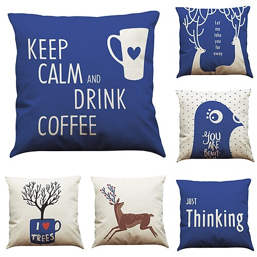 

Nordic Double Side Cushion Cover 6PC Soft Decorative Square Throw Pillow Cover Cushion Case Pillowcase for Bedroom Livingroom Superior Quality Machine Washable Indoor Cushion for Sofa Couch Bed Chair