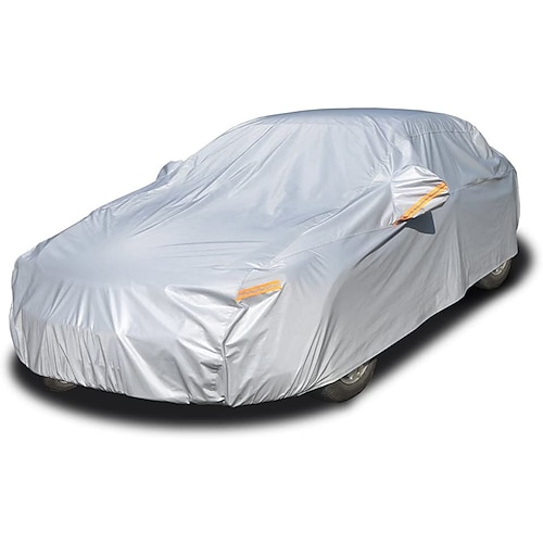 

StarFire 6 Layers Car Cover Waterproof All Weather for Automobile Outdoor Full Cover Rain Sun UV Protection with Zipper Cotton Universal Fit for Sedan 186-193 inches 1 Pack