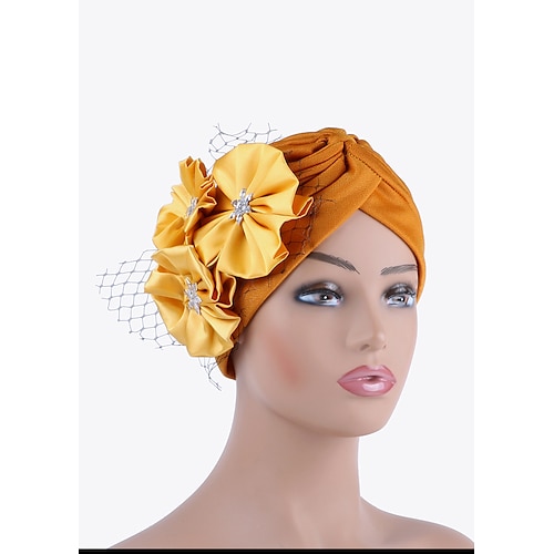 

Headwear Headpiece Silk Like Satin Party / Evening Casual Ethnic Style With Flower Headpiece Headwear