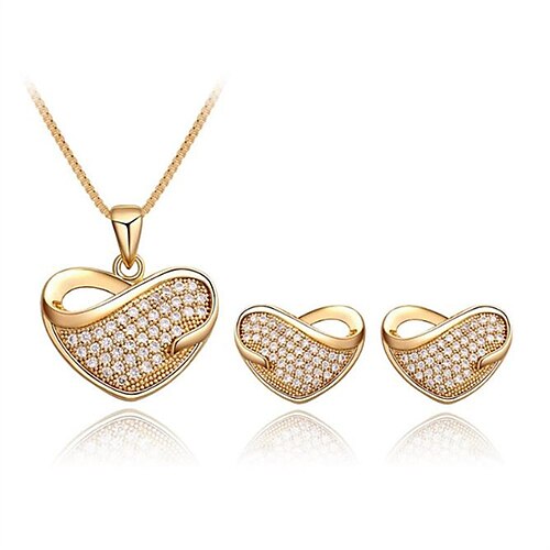 

1pc Pendant Necklace For Women's Cubic Zirconia Anniversary Gift Birthday Party Alloy Classic Heart