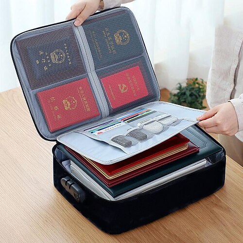 

Document Storage Bag Home Family Multi-layer Large-capacity Multi-function Box Certificate File Passport Card Package Finishing Bag