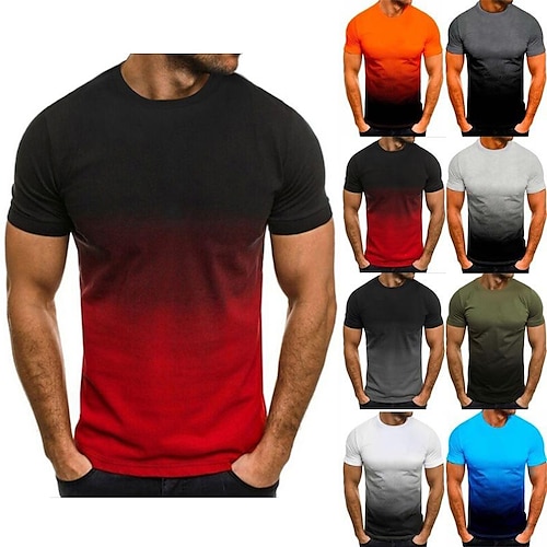 

Men's Hiking Tee shirt Short Sleeve Tee Tshirt Top Outdoor Breathable Quick Dry Lightweight Summer Black And White Black Grey Black red Fishing Climbing Camping / Hiking / Caving