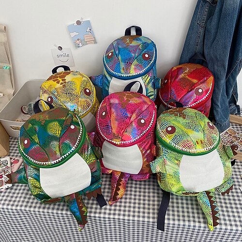 

Animal School Backpack Bookbag for Kids Lightweight Adjustable Shoulder Straps Polyester School Bag Satchel 11 inch