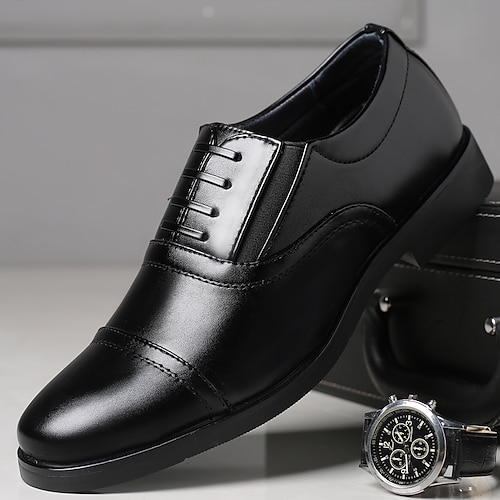 

Homens Oxfords Clássico Formais Diário Escritório e Carreira Couro Ecológico Botas / Botins Preto Outono Primavera