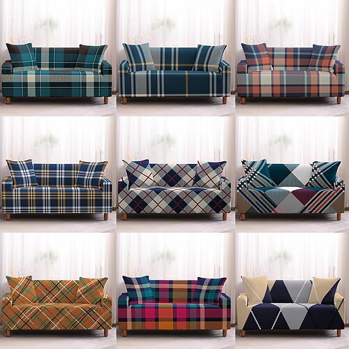 

Stretch Sofa Cover Slipcover Elastic Sectional Couch Armchair Loveseat 4 Or 3 Seater L Shape Soft Durable Washable