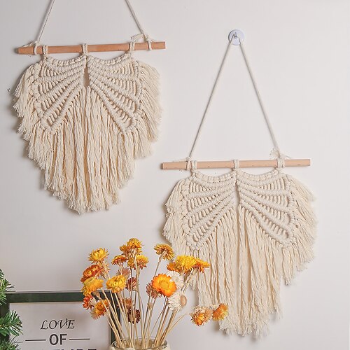 

Hand Woven Tapestry Angel Wings Creative Tapestry Nordic Style Home Famous Hotel Decorative Wall Hanging