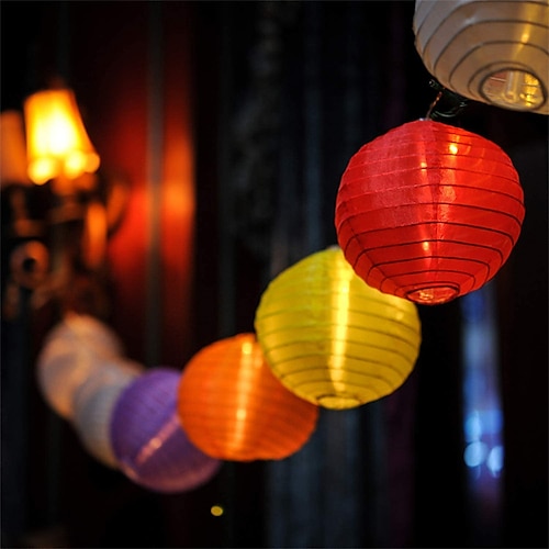 Red LED Camping Lantern Party String Lights