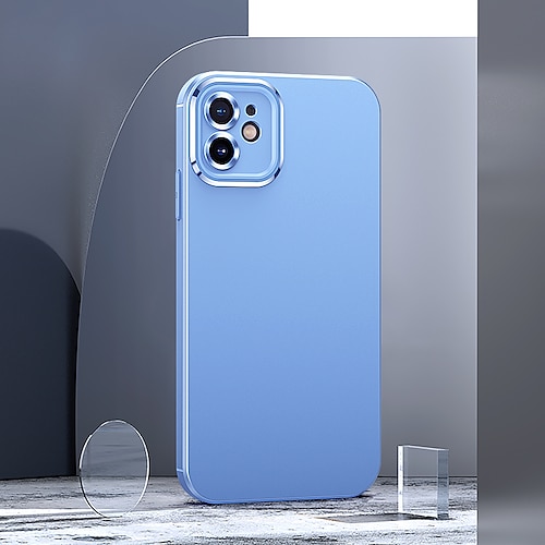 

Phone Case For Apple Classic Series iPhone 13 12 11 Pro Max Mini Shockproof Solid Colored Metal Silicone