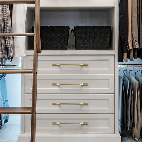 

2pcs Black/Silver/Gold Zinc Alloy Cabinet Coat Cabinet Handle Modern Simple Kitchen Cabinet Door Handle Nordic Drawer Cabinet Handle