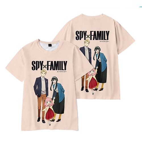 

Inspired by SPY×FAMILY Loid Forger Yor Forger Anya Forger Cosplay Costume T-shirt 100% Polyester Pattern Harajuku Graphic Kawaii T-shirt For Men's / Women's / Couple's